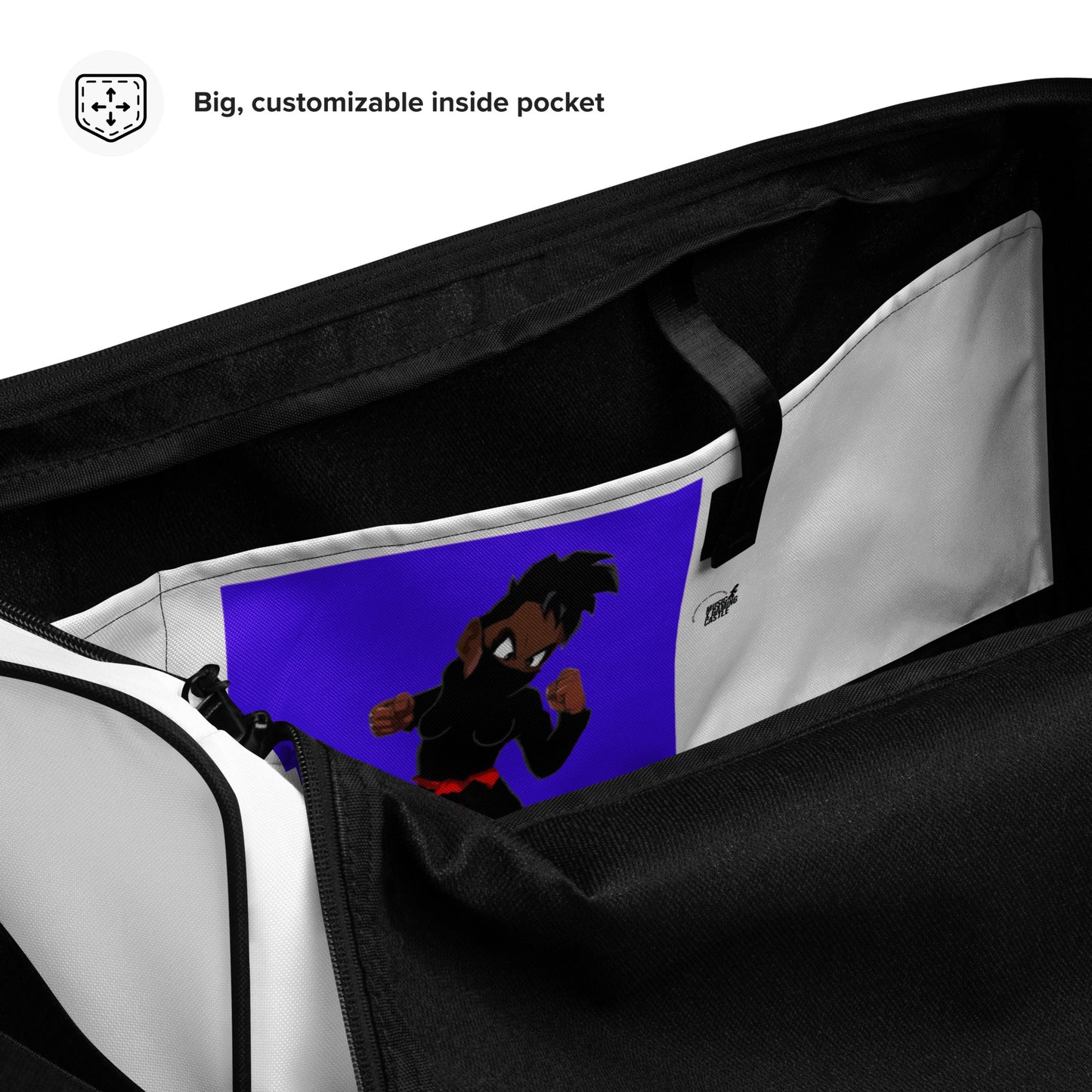 Purple & White Ninja Duffle bag