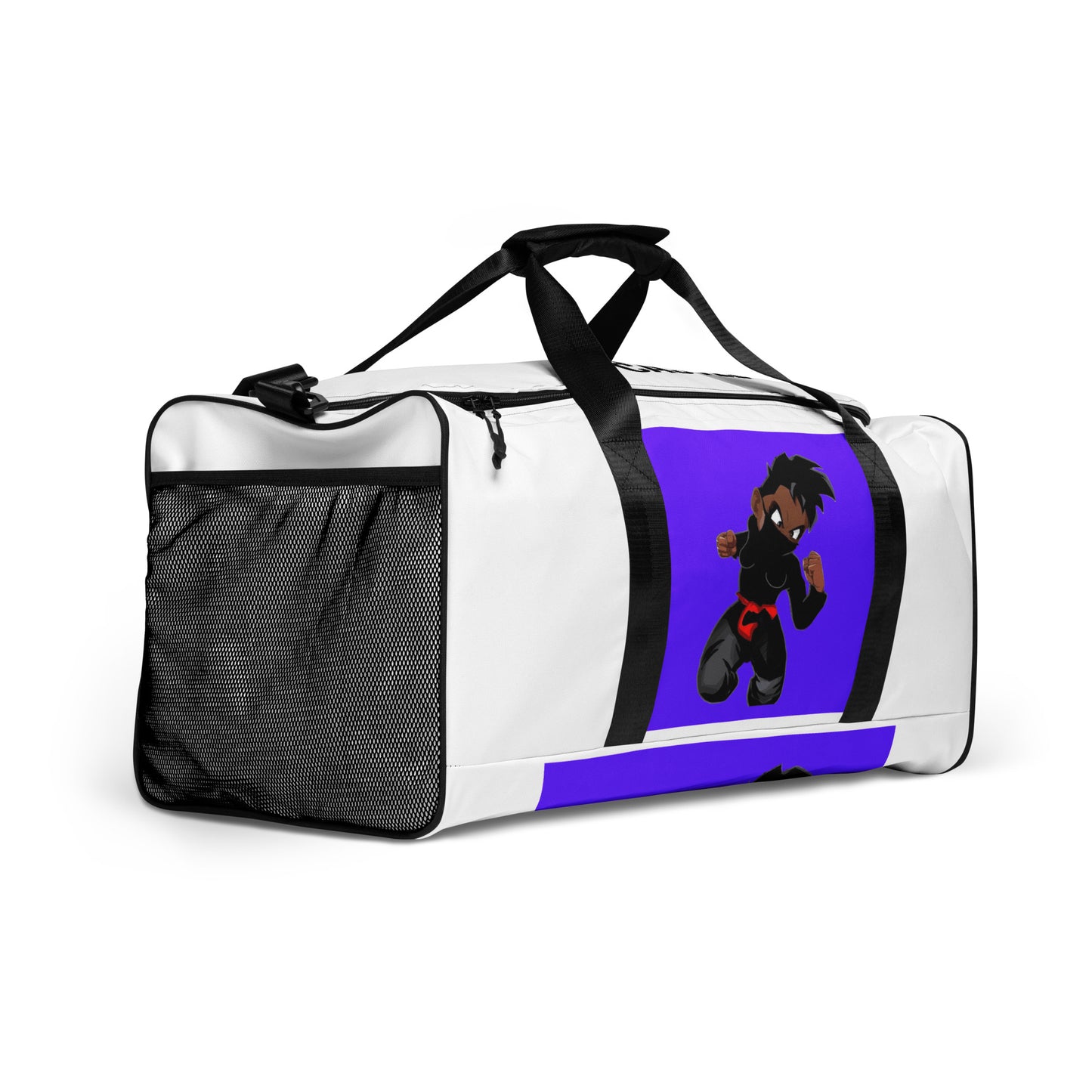 Purple & White Ninja Duffle bag