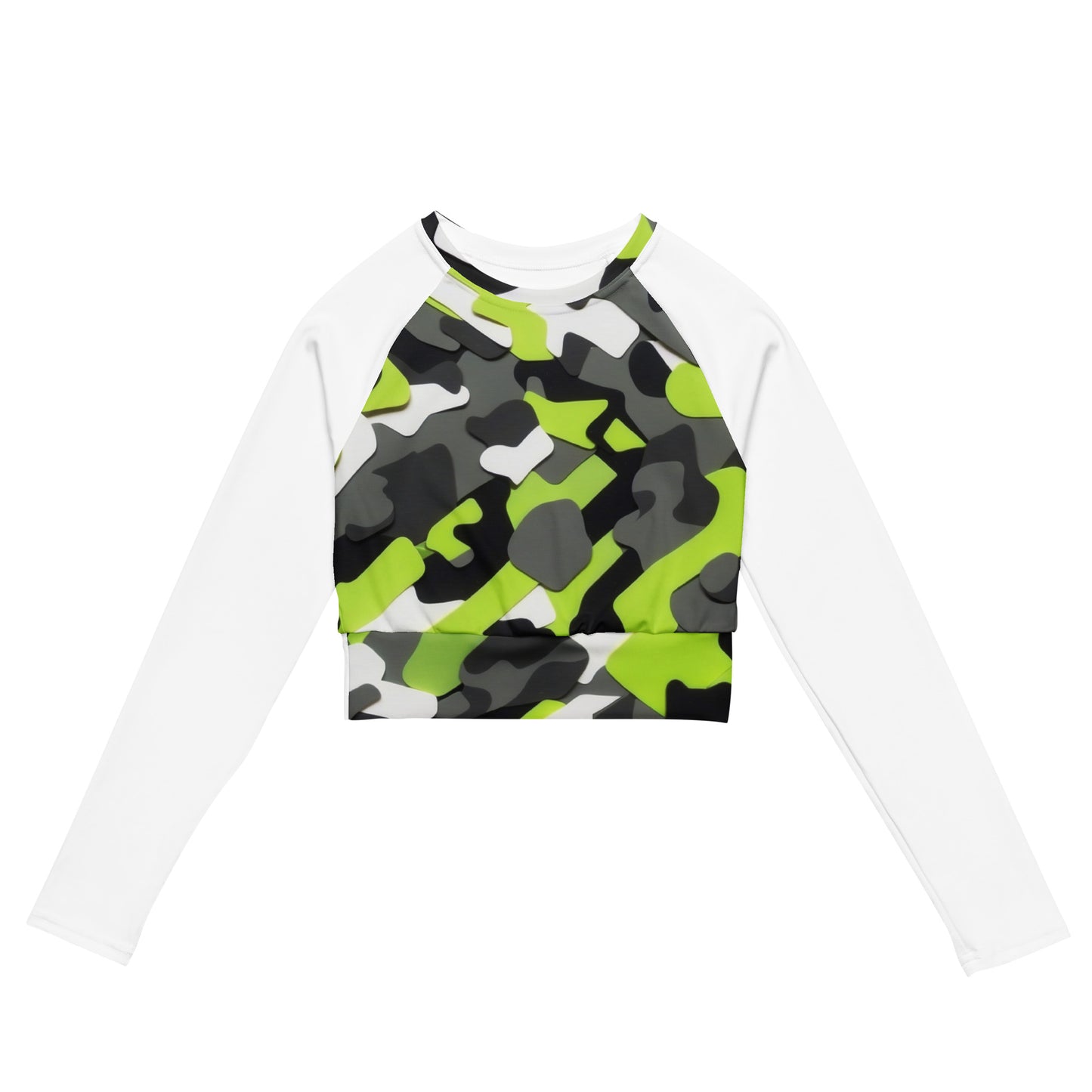 Long-sleeve Castle Camo crop top