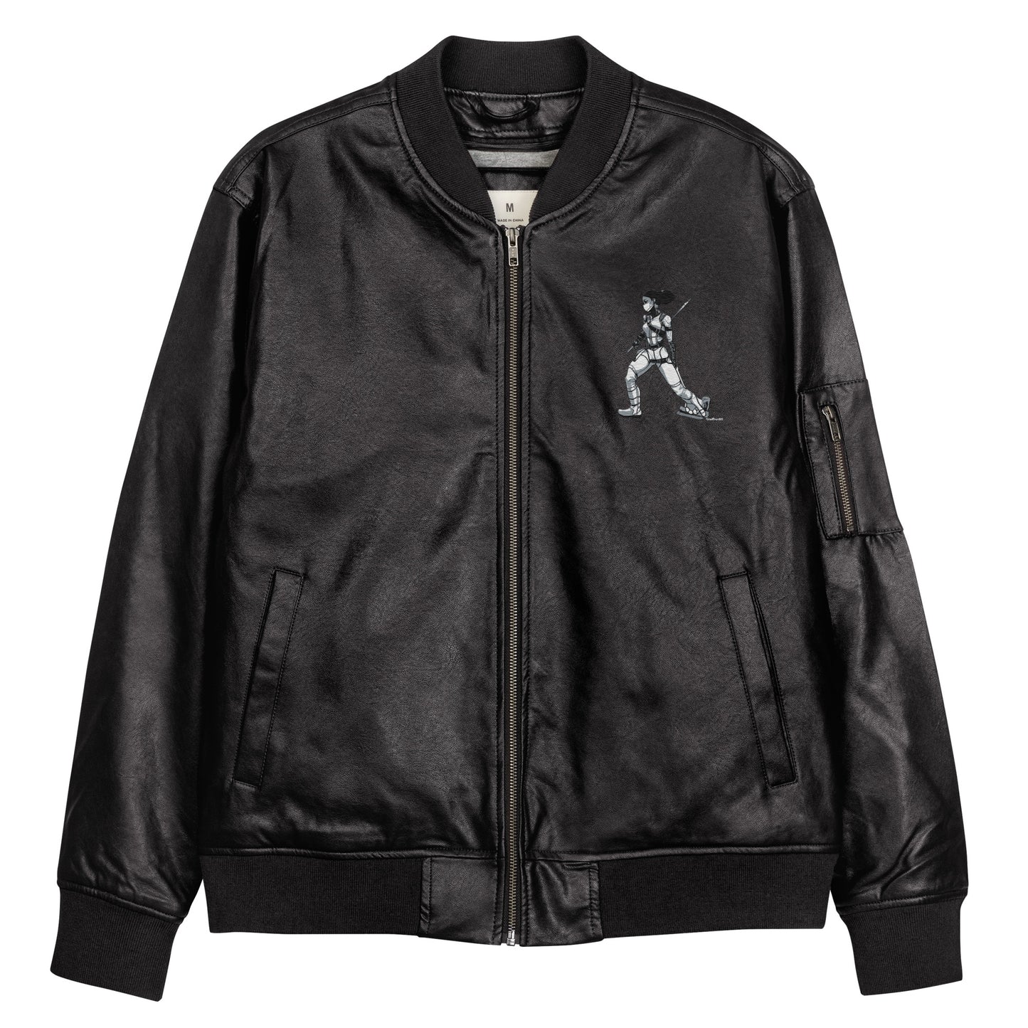 NinjaSquad100 Leather Bomber Jacket