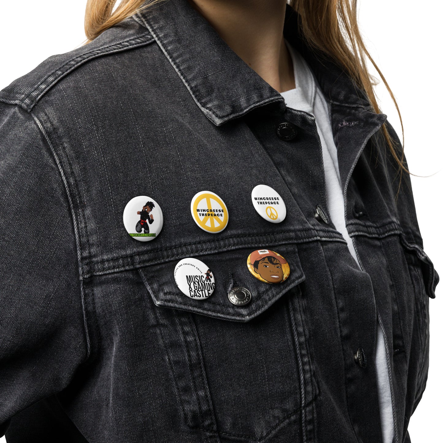 inCREESEthePeace Set of pin buttons