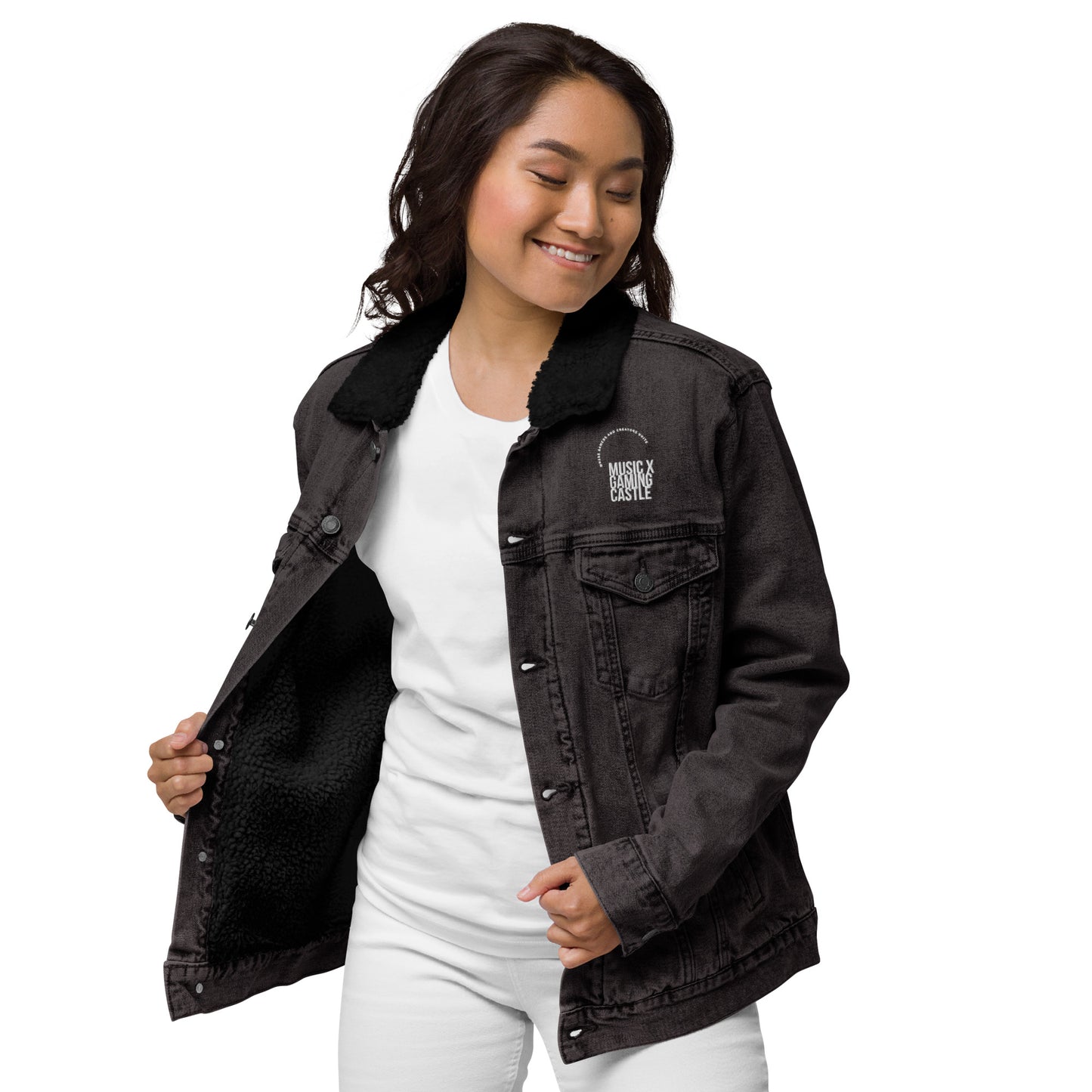 Castle Unisex denim sherpa jacket