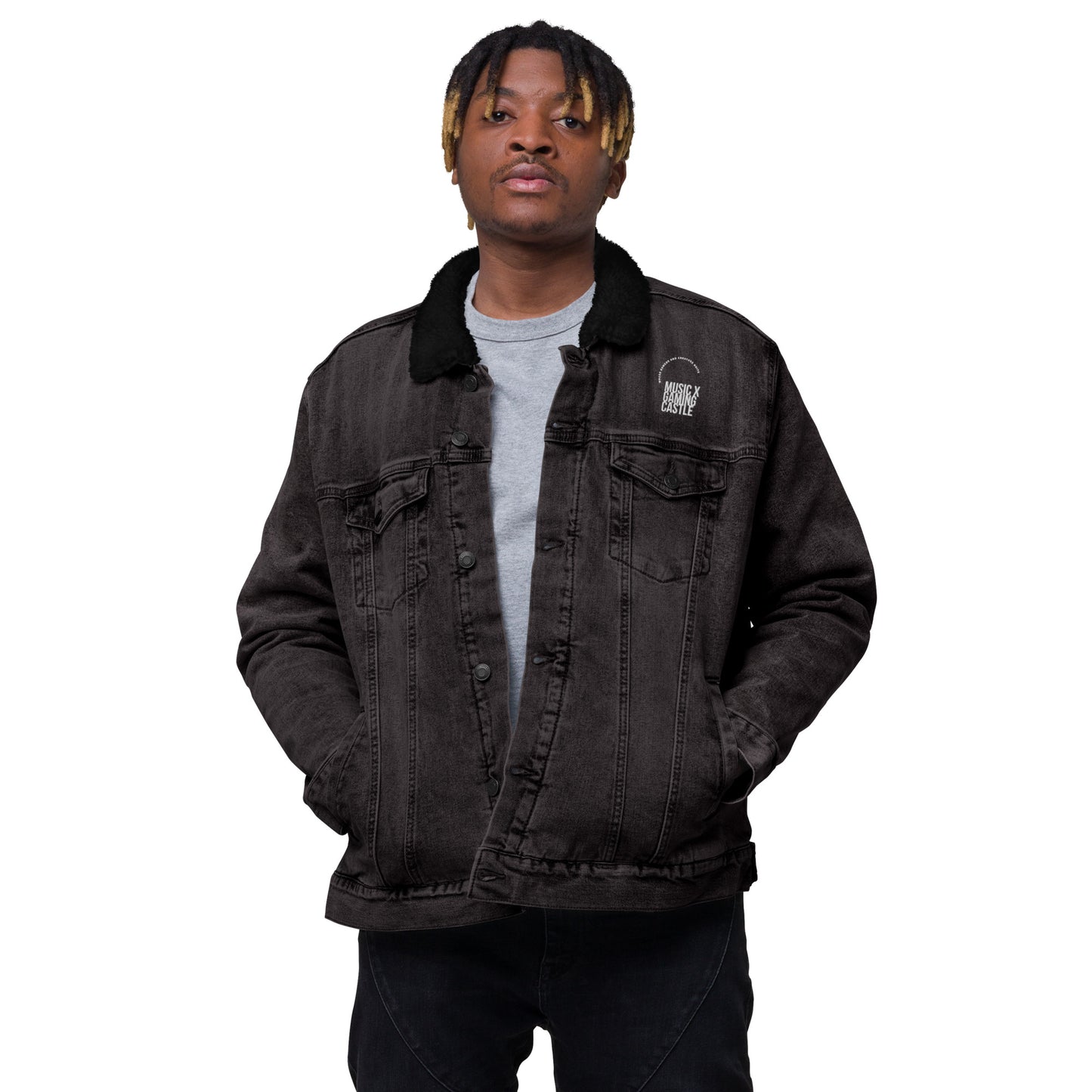 Castle Unisex denim sherpa jacket