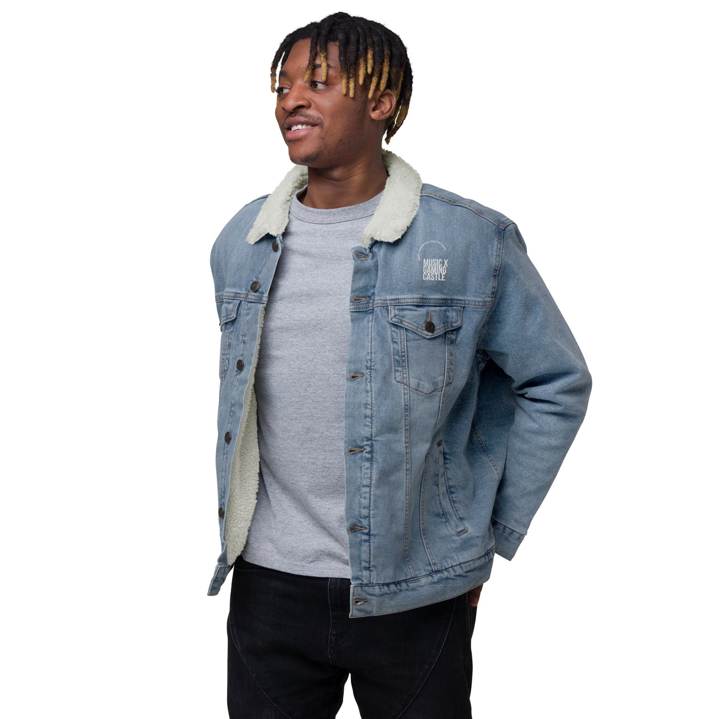 Castle Unisex denim sherpa jacket