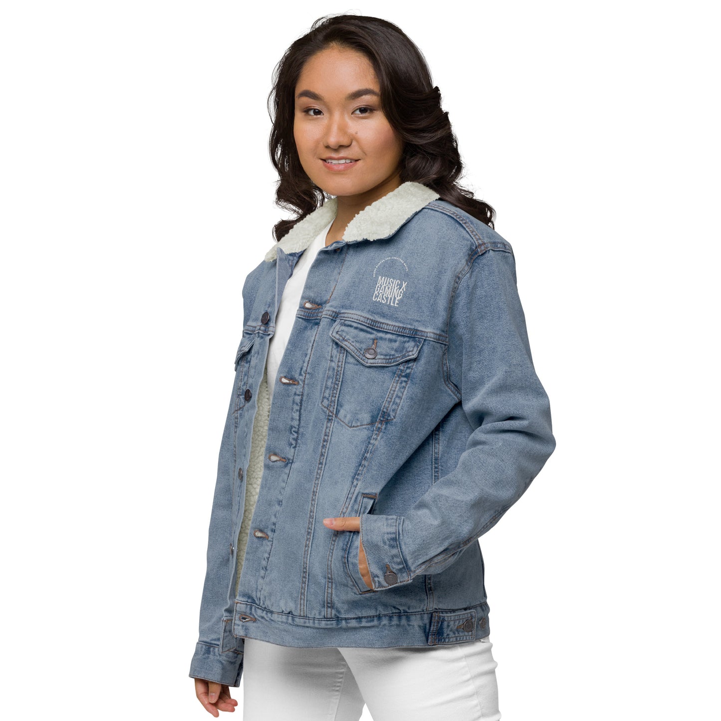 Castle Unisex denim sherpa jacket