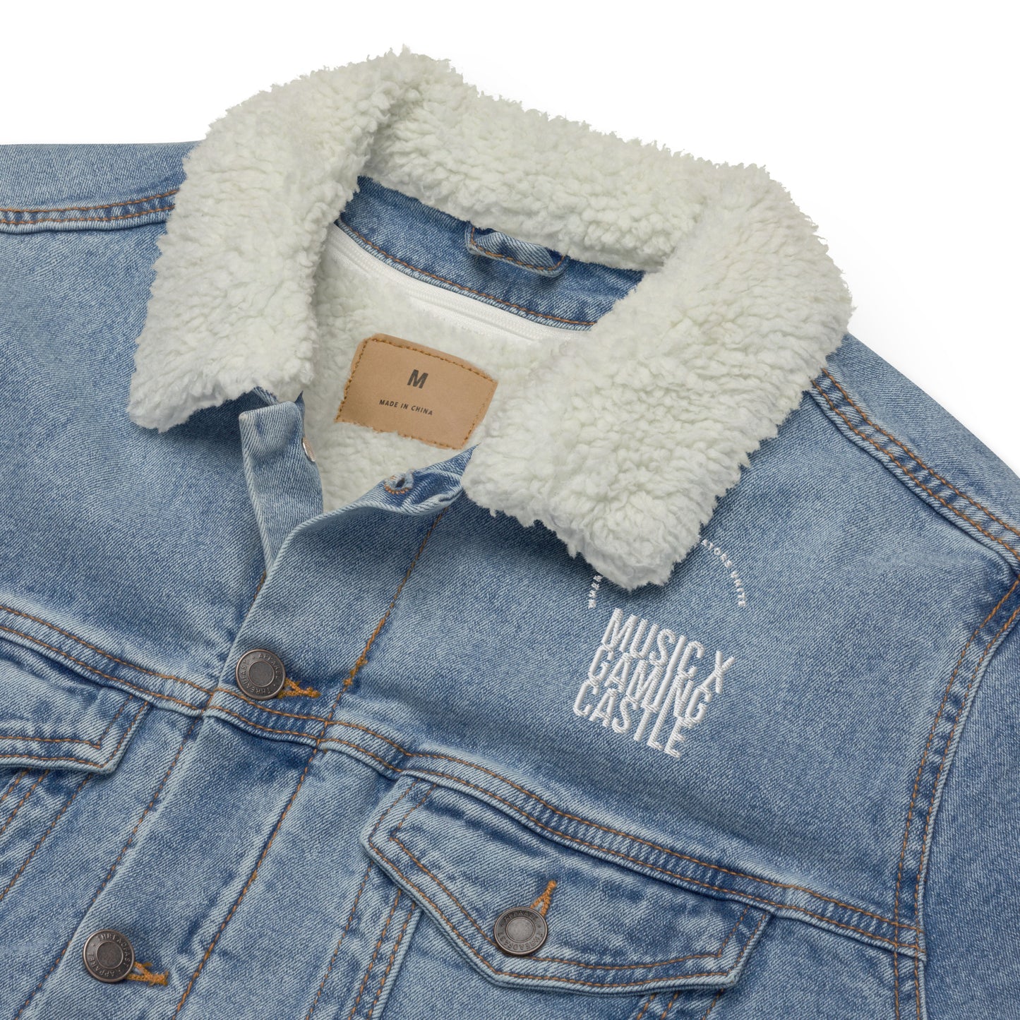 Castle Unisex denim sherpa jacket