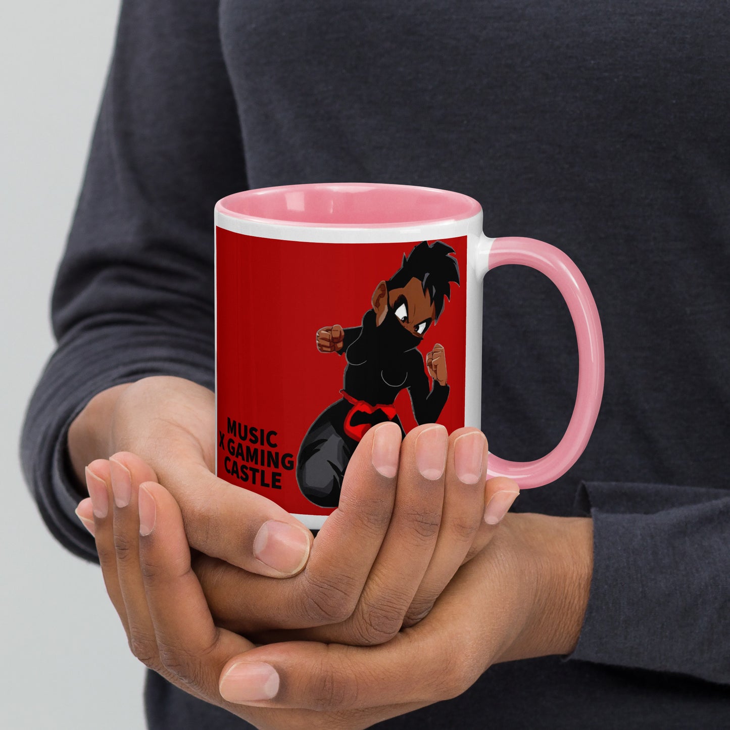 Red Ninja Coffee Mug with Color Inside