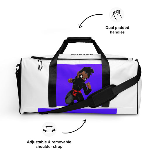Purple & White Ninja Duffle bag