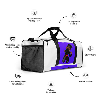 Purple & White Ninja Duffle bag